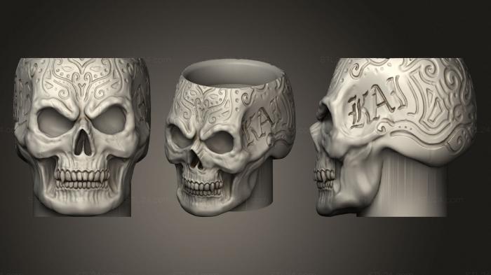 Vases (Scull mate, VZ_1012) 3D models for cnc